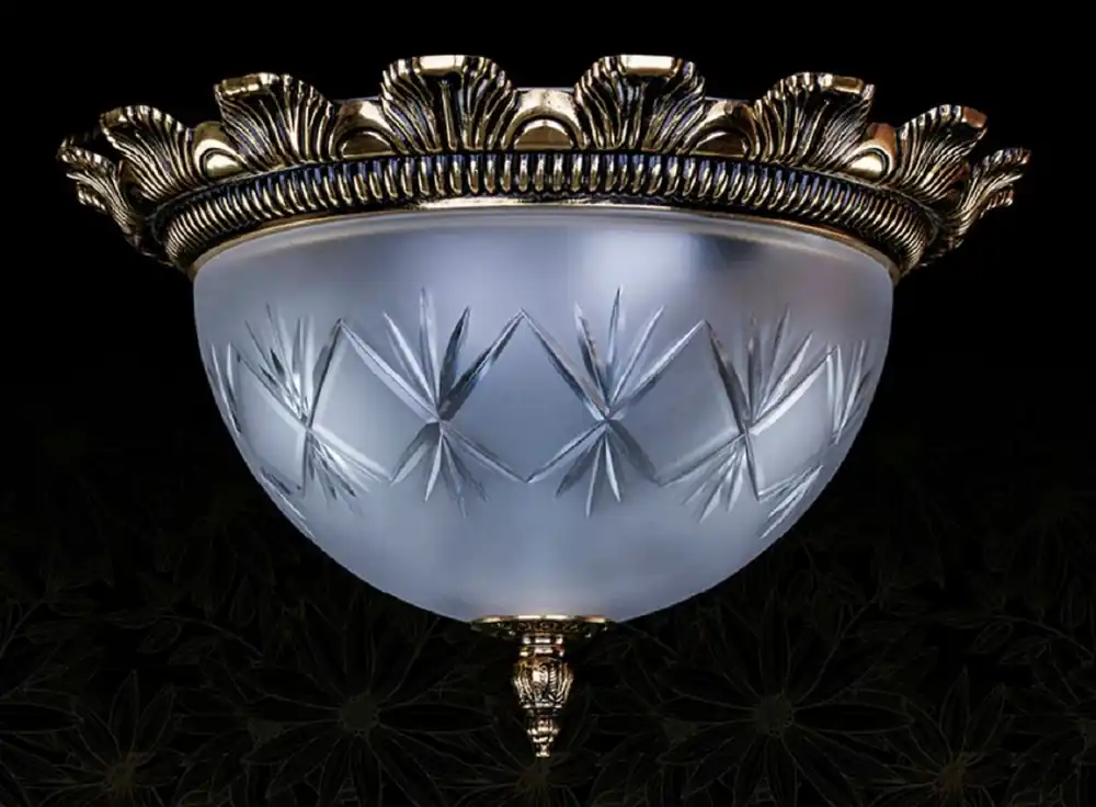 Preiswert Casa Padrino luxury baroque ceiling light antique brass Ø 37 x H. 23 cm - Baroque lights