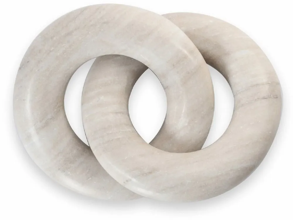 Sofort Bestellen Casa Padrino luxury marble deco object rings gray - Living room decoration