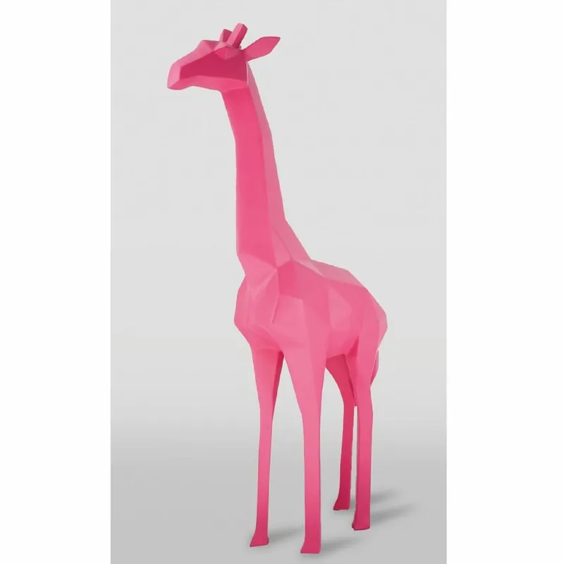 Casa Padrino XXL decorative sculpture giraffe pink H. 140 cm - Abstract garden decoration figure Schnäppchen