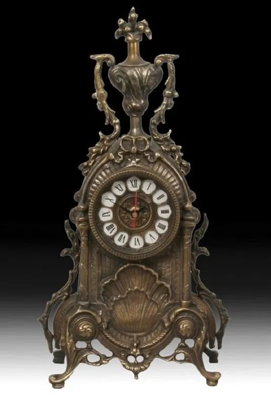 Preis Gesenkt Casa Padrino luxury baroque table clock antique bronze H. 39 cm - Baroque decoration accessories