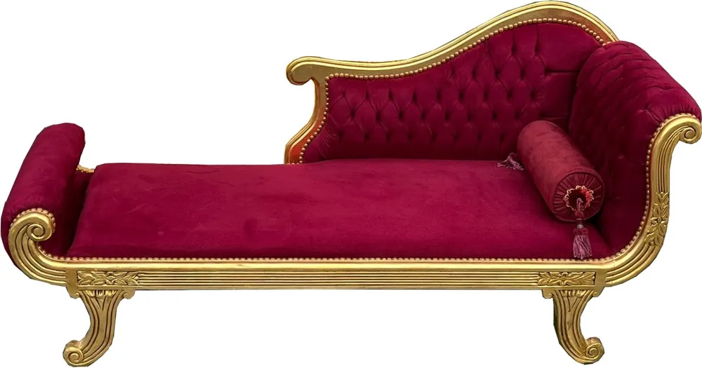 Sonderangebot Casa Padrino baroque chaise longue model XXL Bordeaux red / gold antique style - chaise longue living room furniture