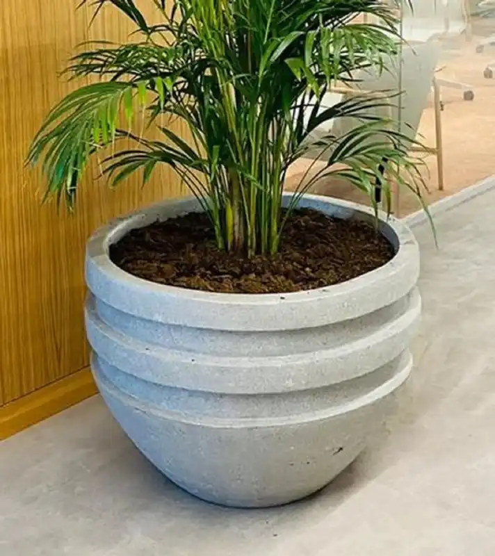 Neu Im Sortiment Casa Padrino luxury concrete flowerpot gray Ø 80 x H. 60 cm - Living room & garden decorative plant pot