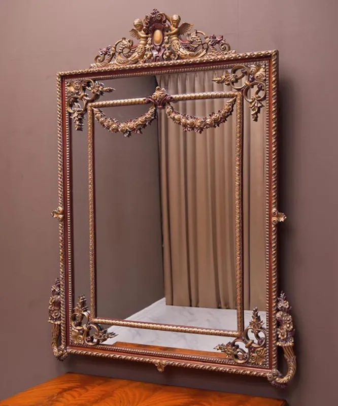 Bestseller Casa Padrino luxury baroque mirror brown / bronze H. 158 cm - Baroque style wall mirror - Made in Italy