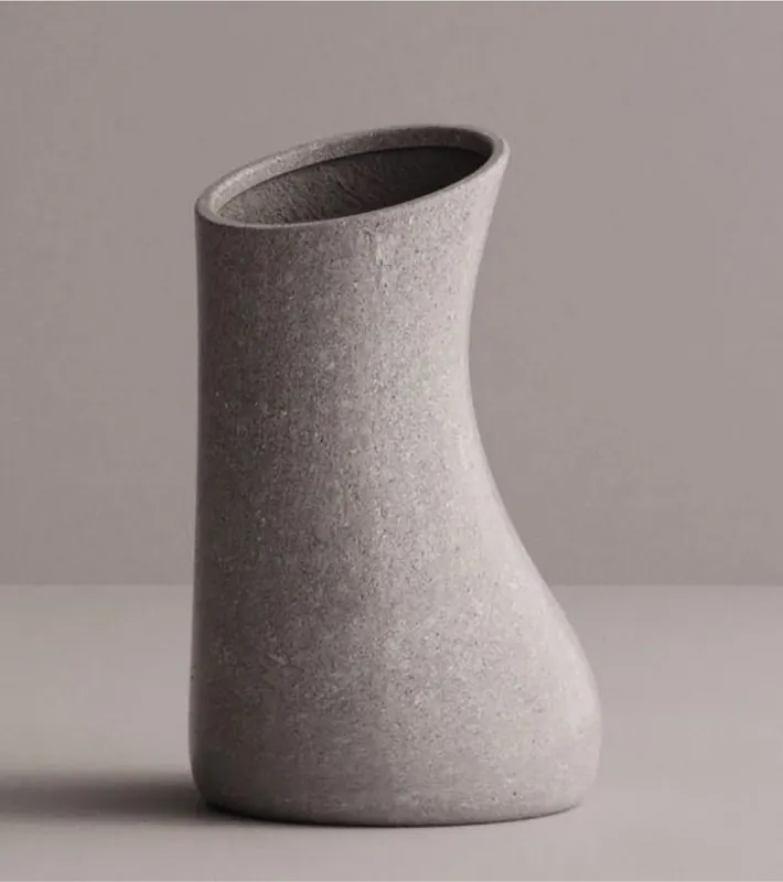 Casa Padrino luxury decorative flower pot gray H. 76 cm - Concrete plant pot Wochenendangebot