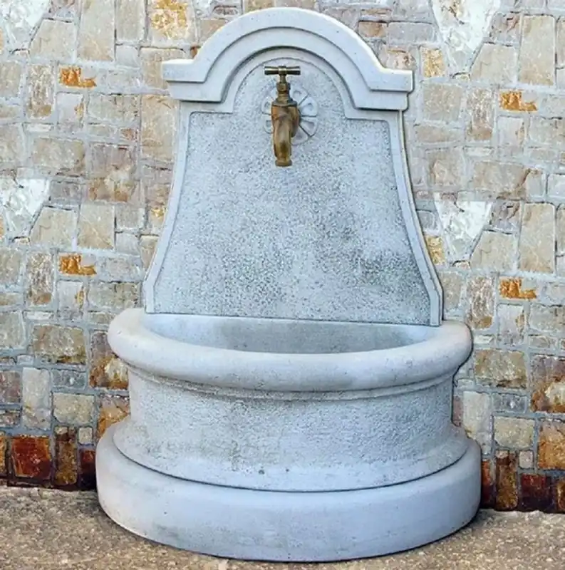 Top-Preis Casa Padrino luxury Art Nouveau u wall fountain gray / antique brass H. 80 cm - Made in Italy