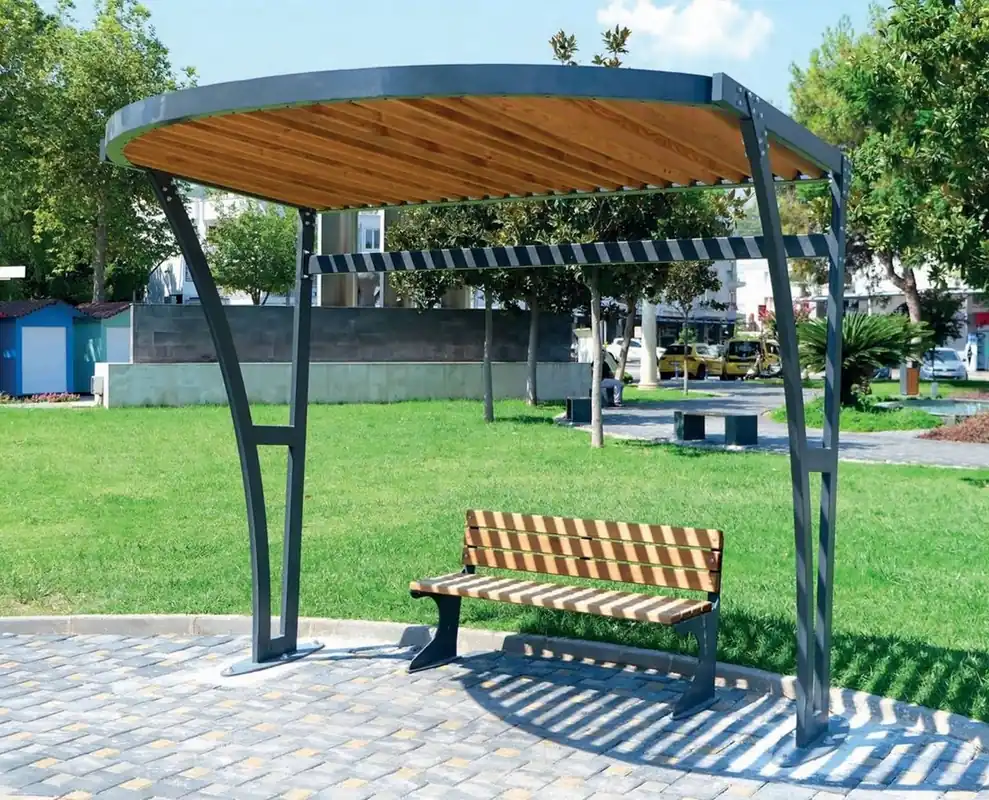 Casa Padrino pergola gray / natural 300 x 220 x H. 265 cm - Park & City Furniture Mega-Angebot