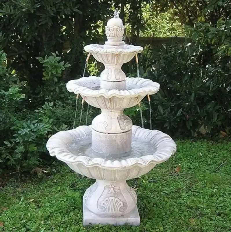 Sichere Zahlung Casa Padrino baroque fountain gray Ø 80 x H. 125 cm - Round garden fountain - Made in Italy