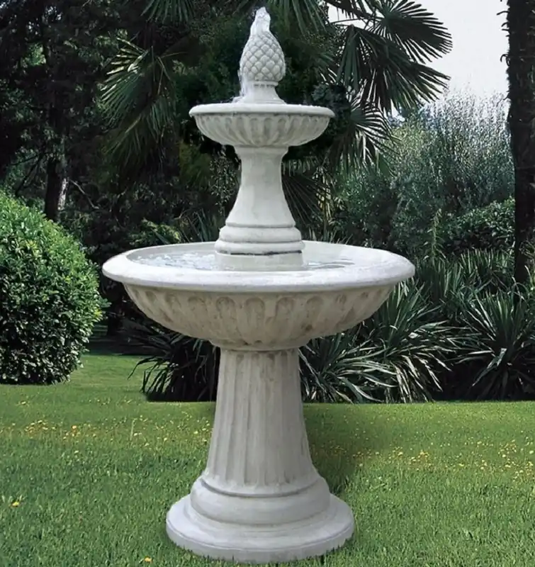 Bestseller Casa Padrino baroque fountain gray Ø 93 x H. 150 cm - Round garden fountain - Made in Italy