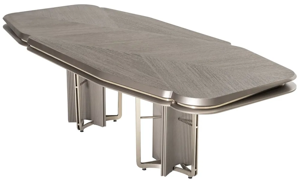 Casa Padrino luxury dining table gray / silver 251 cm - Luxury dining room furniture Echt