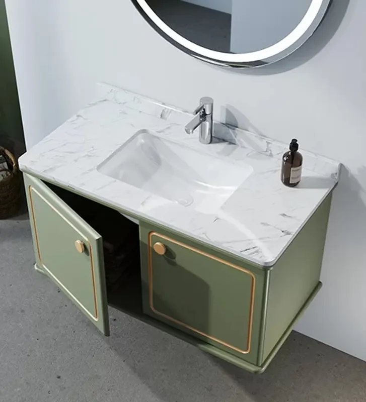 Casa Padrino Luxury Bathroom Set Green / Gold with Marble Top - Hotel Bathroom Furnishings Bestpreis