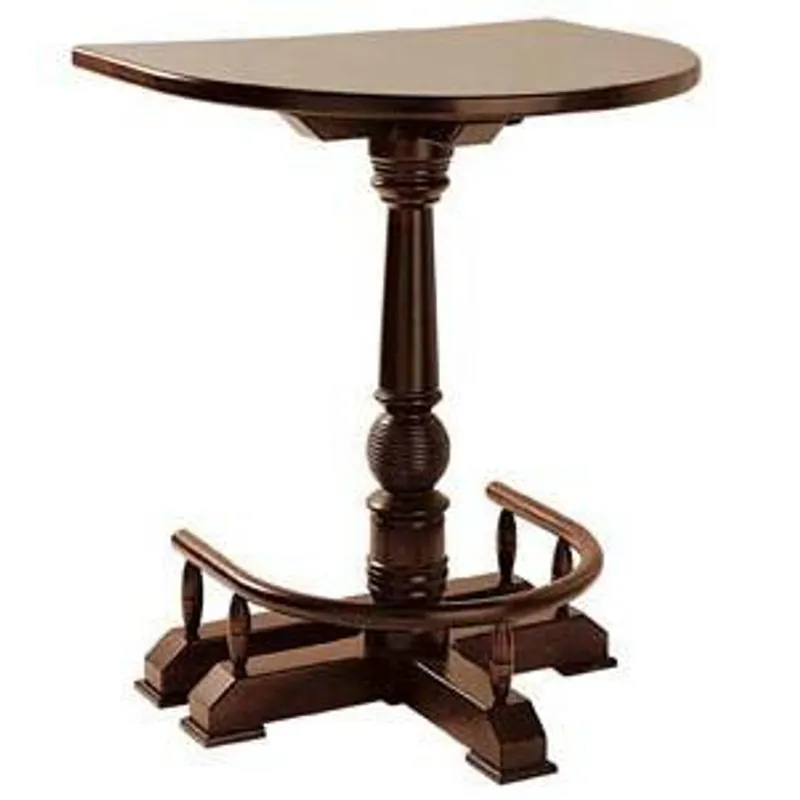 Preis Gesenkt Casa Padrino luxury wall bar table with footrest dark brown 75 x 90 x H. 110 cm - Semi-circular solid wood table - Semi-circular solid wood bar table
