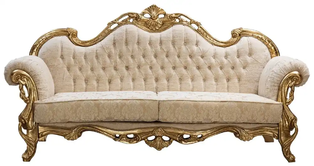 Bestseller Casa Padrino Luxury Baroque Sofa White / Gold 235 cm - Baroque Living Room Furniture