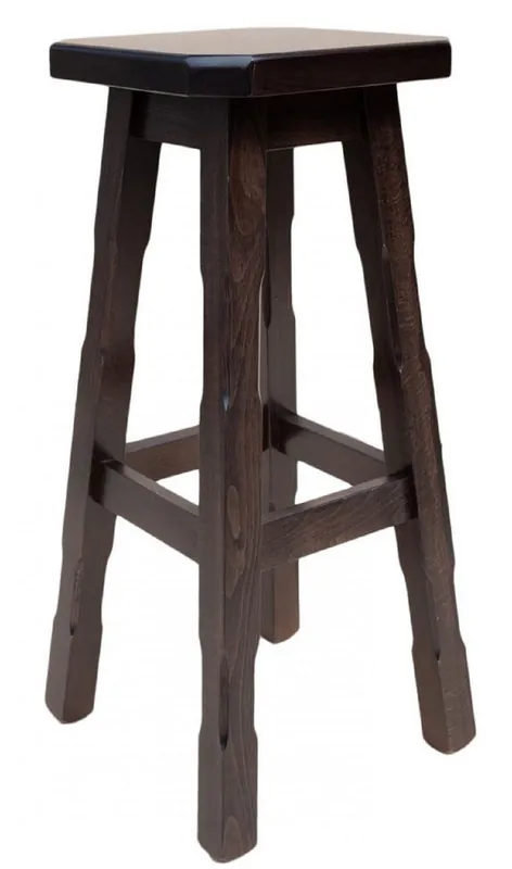 Billig Casa Padrino country style bar stool dark brown H. 80 cm - Solid wood bar furniture