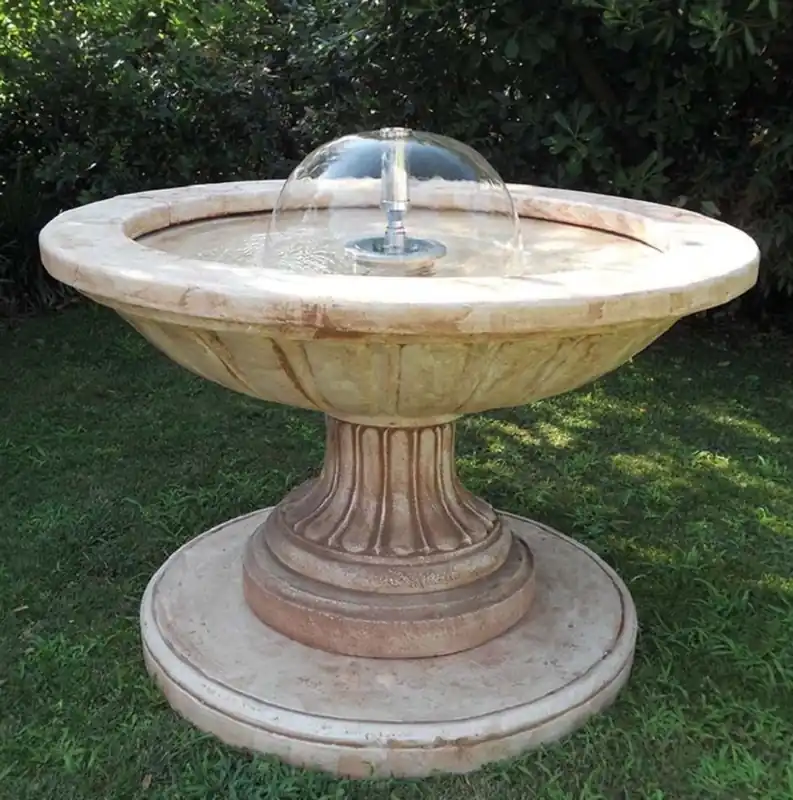 Casa Padrino baroque fountain beige Ø 130 x H. 80 cm - Round garden fountain - Made in Italy Aktuell