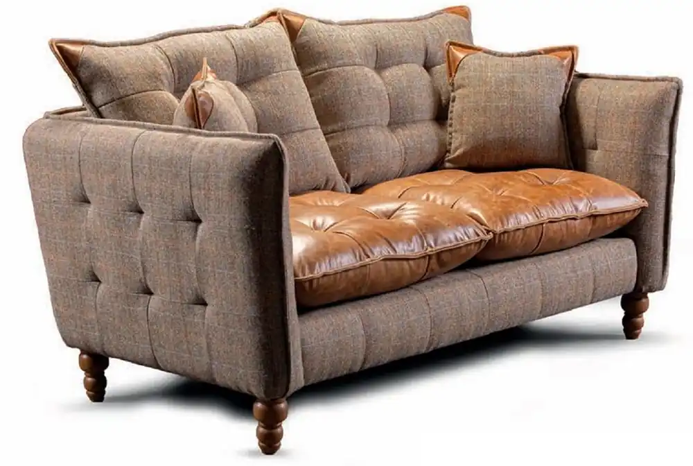Must-Have Casa Padrino luxury Chesterfield 2 seater sofa gray / brown 175 cm - Living room furniture
