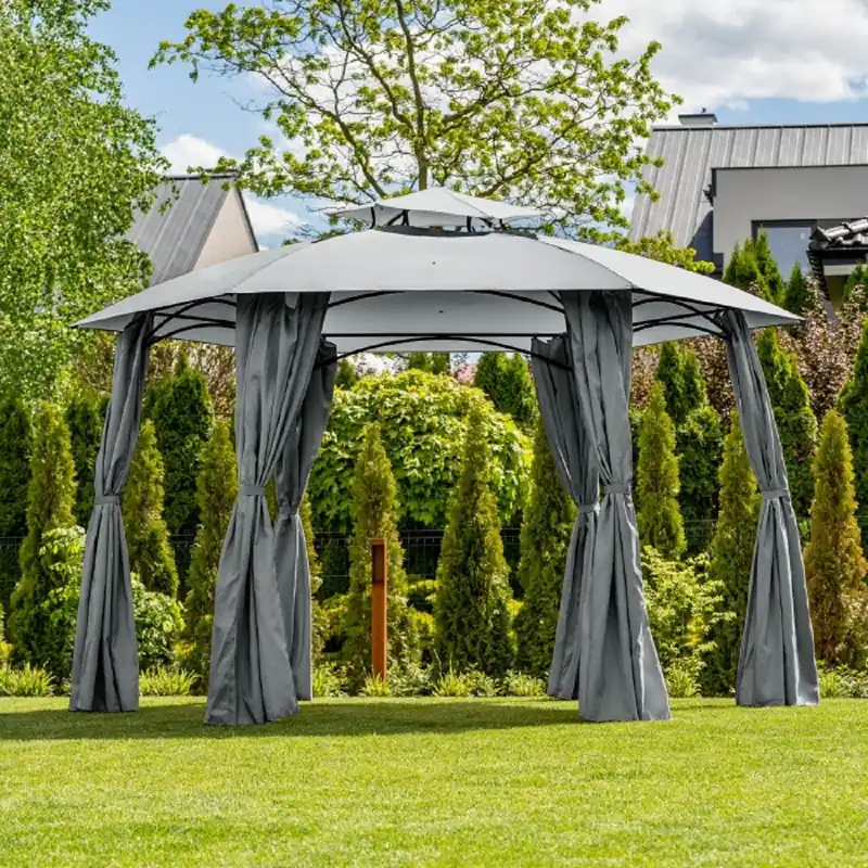 Nur Heute Casa Padrino Luxury Pavilion Gray 360 x H. 270 cm - Garden & Terrace Furniture