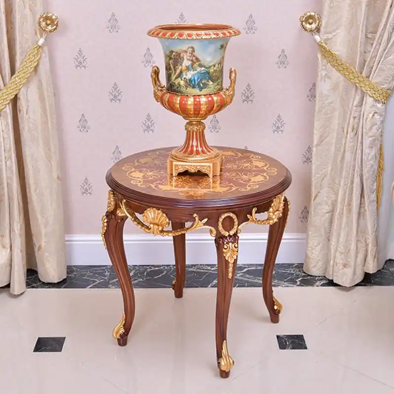 Kracherpreis Casa Padrino luxury baroque side table brown / gold H. 62 cm - Baroque Furniture - Made in Italy