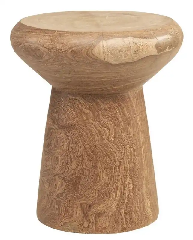 Casa Padrino luxury solid wood side table / stool natural Ø 40 x H. 48 cm - Luxury furniture Markenprodukt
