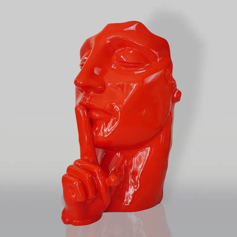 Casa Padrino XXL decorative sculpture red H. 140 cm - Living room & garden decoration Solange Der Vorrat Reicht