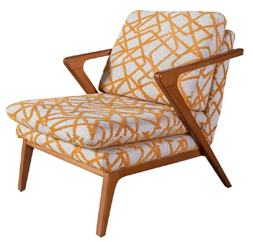 Online Kaufen Casa Padrino luxury living room & hotel armchair gray / orange / brown - Living room & hotel furniture