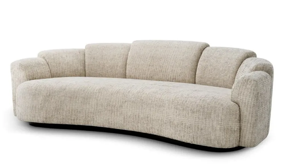 Neu Casa Padrino luxury sofa beige / black 232 cm - Hotel & living room furniture