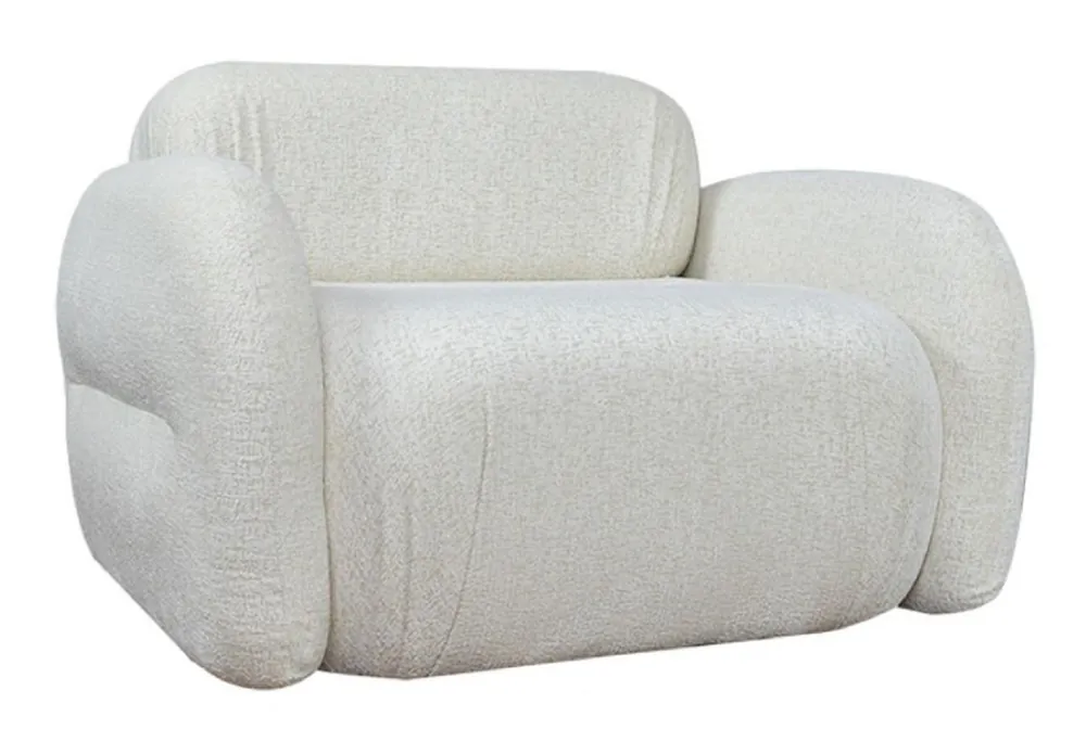 Wochenendangebot Casa Padrino luxury living room & hotel armchair white 110 x 95 x H. 73 cm - Luxury furniture