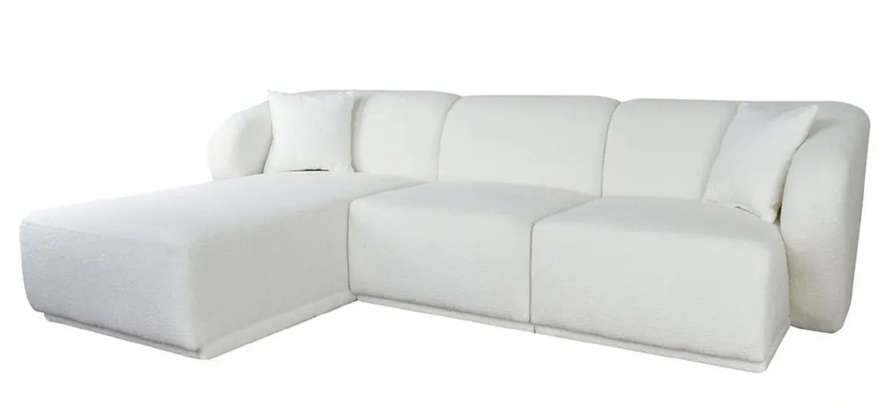 Casa Padrino luxury corner sofa left side white 251 x 166 x H. 75 cm - Modular living room furniture Schneller Versand