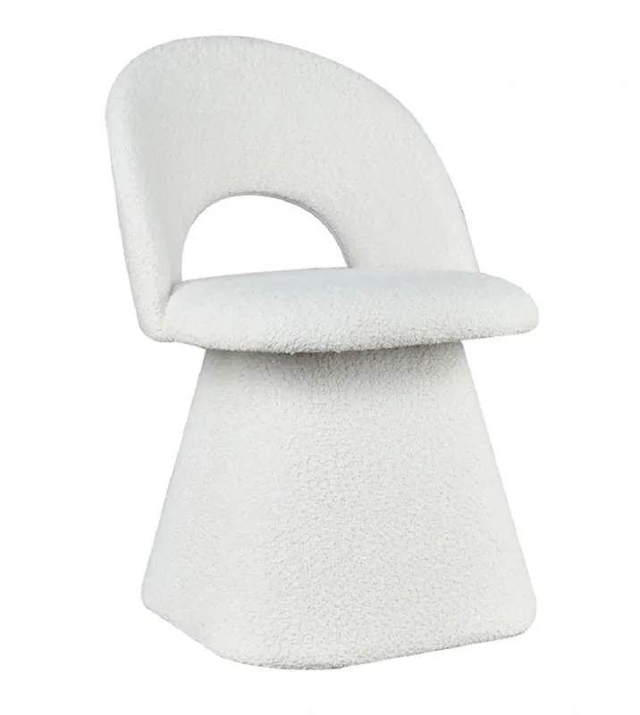 Ausverkauf Casa Padrino luxury dining room chair with curved backrest white H. 79 cm - Dining room furniture