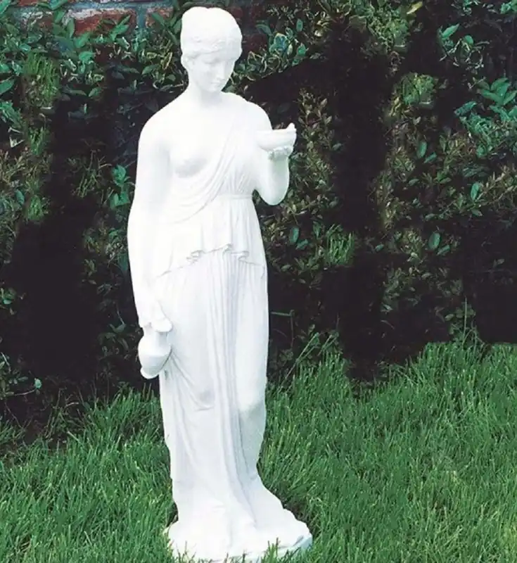Casa Padrino Art Nouveau garden decoration sculpture woman white H. 80 cm - Made in Italy Super-Preis