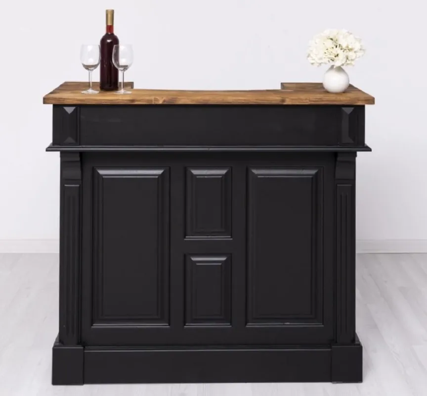 Casa Padrino country style bar counter black / brown 120 cm - Bar furniture Bestseller