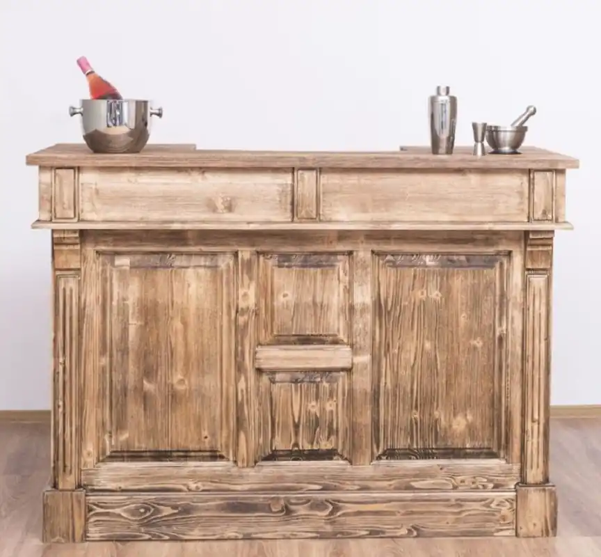 Meistverkauft Casa Padrino country style bar counter brown / natural 160 cm - Bar furniture