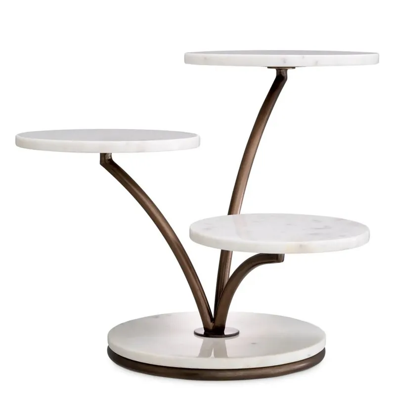 Casa Padrino luxury cake & biscuit stand white / bronze 50 x 50 x H. 40 cm Bestseller