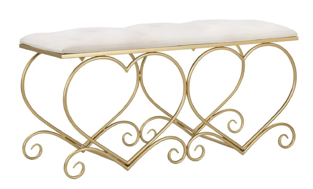 Beliebt Casa Padrino luxury bench cream / gold 105 cm - Living room & bedroom furniture