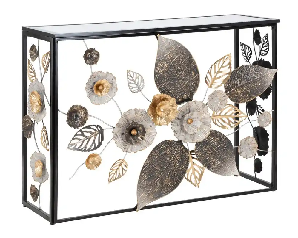 Sale Casa Padrino luxury console black / colorful 111.8 cm - Rectangular console table