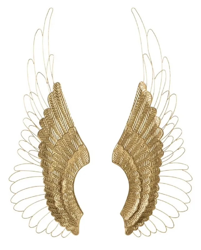 Jetzt Bestellen Casa Padrino luxury metal wall decoration wing set gold 105.5 cm - Decorative accessories