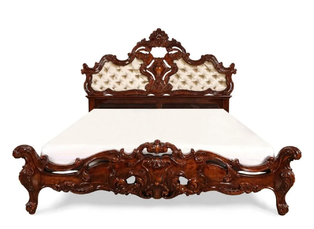 Casa Padrino luxury baroque double bed brown / gold - Baroque bedroom furniture Jetzt Bestellen