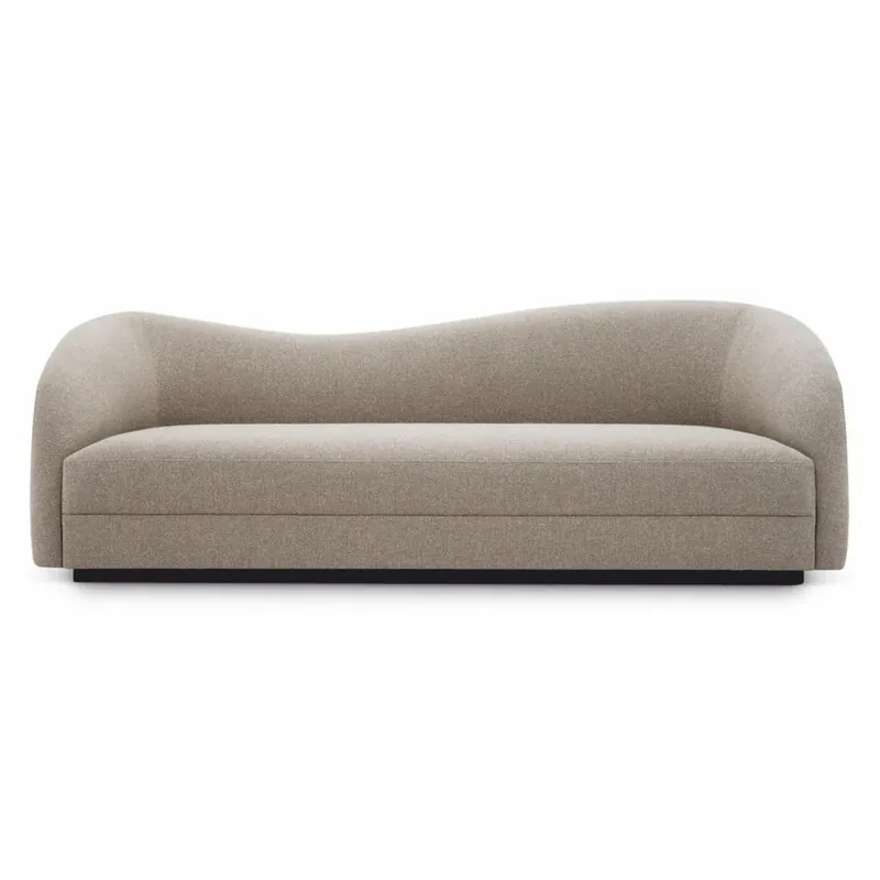 Günstig Casa Padrino luxury sofa greige / black 230 cm - Living room & hotel furniture