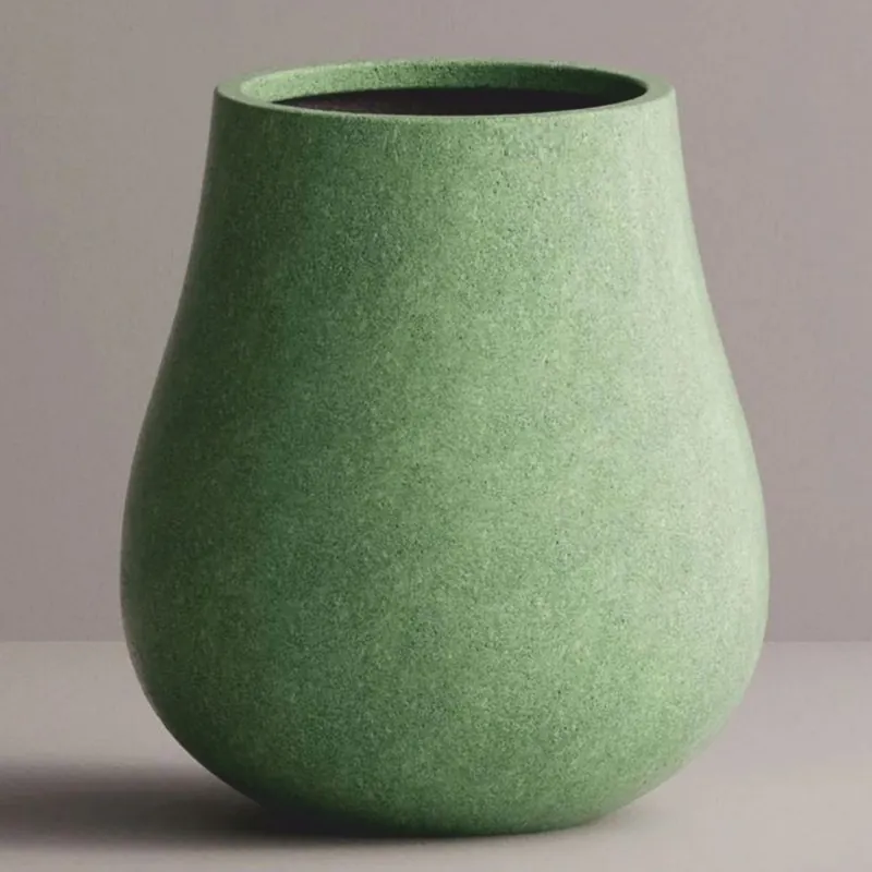 Casa Padrino luxury garden decoration concrete flower pot green Ø 71 x H. 80 cm Schnäppchen