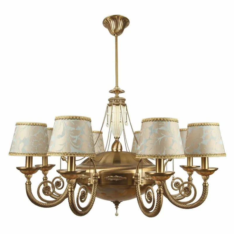 Casa Padrino luxury baroque chandelier brass with patina Ø 101.5 x H. 80 cm Versand Am Gleichen Tag