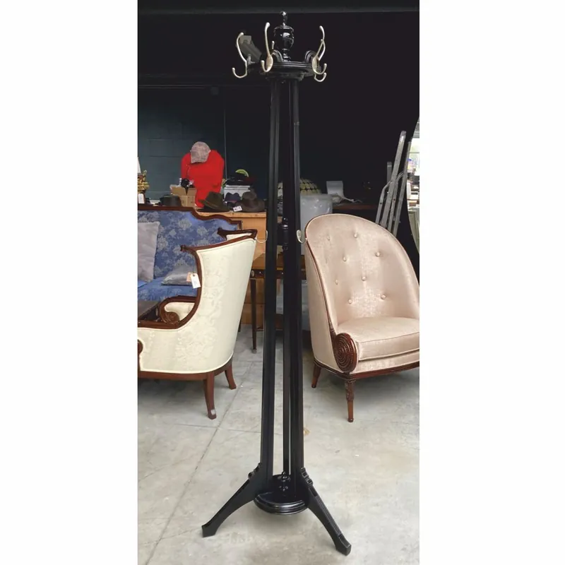 Casa Padrino luxury baroque coat rack black / silver H. 203 cm - Coat rack furniture Heißes Angebot