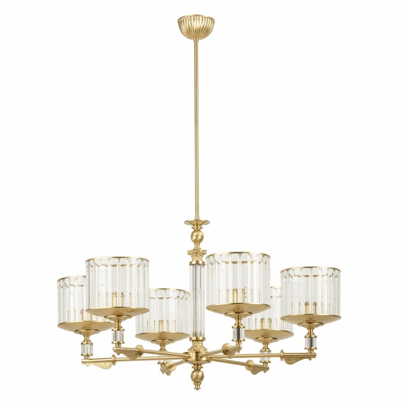 Casa Padrino luxury baroque chandelier matt gold Ø 76 x H. 70 cm Direktkauf