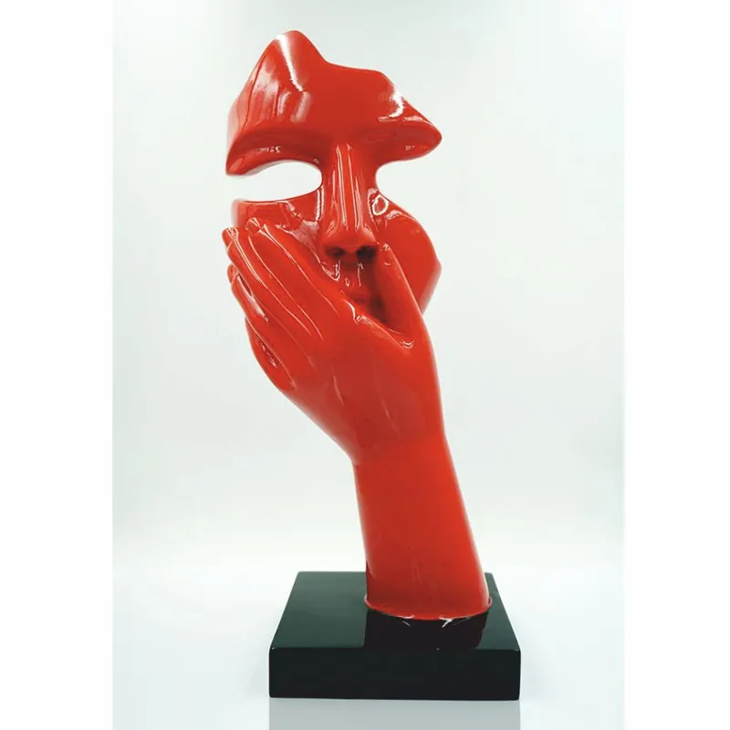 Casa Padrino decorative sculpture red / black H. 50 cm - Decorative figures Jetzt Bestellen