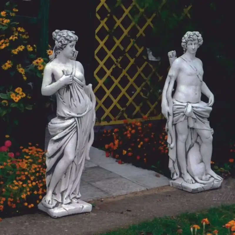 Super-Preis Casa Padrino Art Nouveau Garden Decoration Sculpture Set Man and Woman Gray - Garden Figures