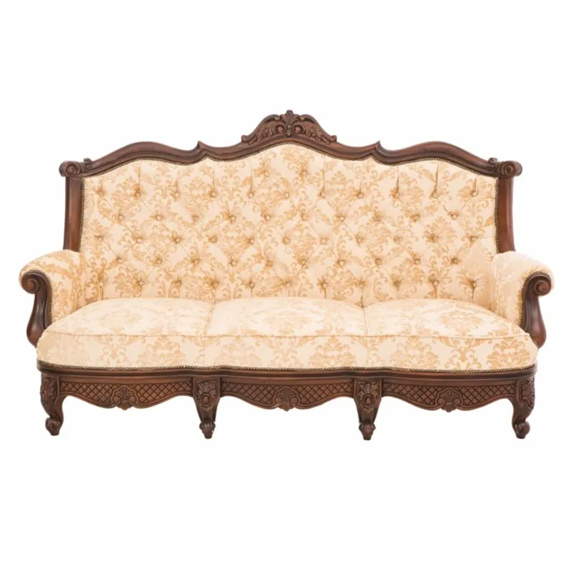 Online Kaufen Casa Padrino luxury baroque sofa cream / beige / brown 210 cm - Baroque style living room furniture
