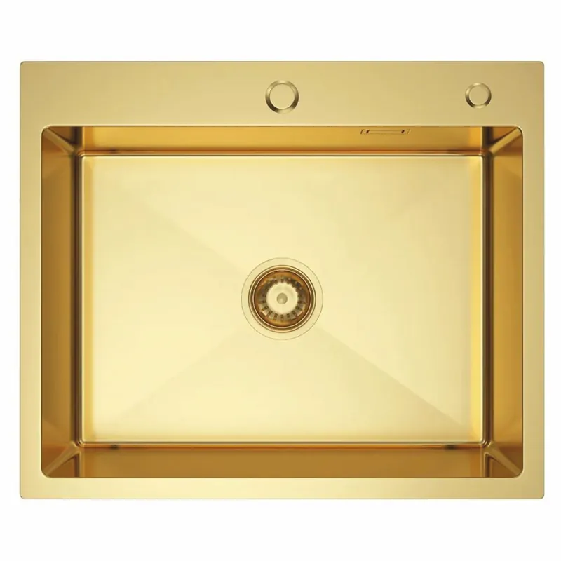 Online Kaufen Casa Padrino luxury stainless steel sink gold 60 x 50 x H. 21 cm - Kitchen accessories