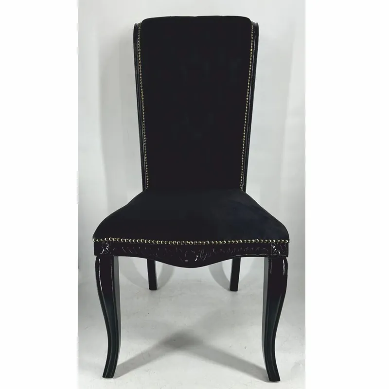 Casa Padrino baroque high-back dining room chair black H. 118 cm - Baroque furniture Knallerangebot