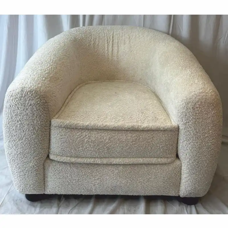 Nur Für Kurze Zeit Casa Padrino luxury armchair cream / black 110 x 95 x H. 70 cm - Living room furniture