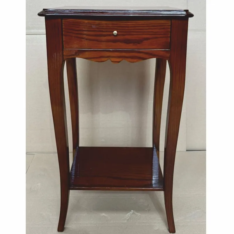 Schneller Versand Casa Padrino baroque side table / bedside table with drawer brown H. 72 cm - Baroque furniture