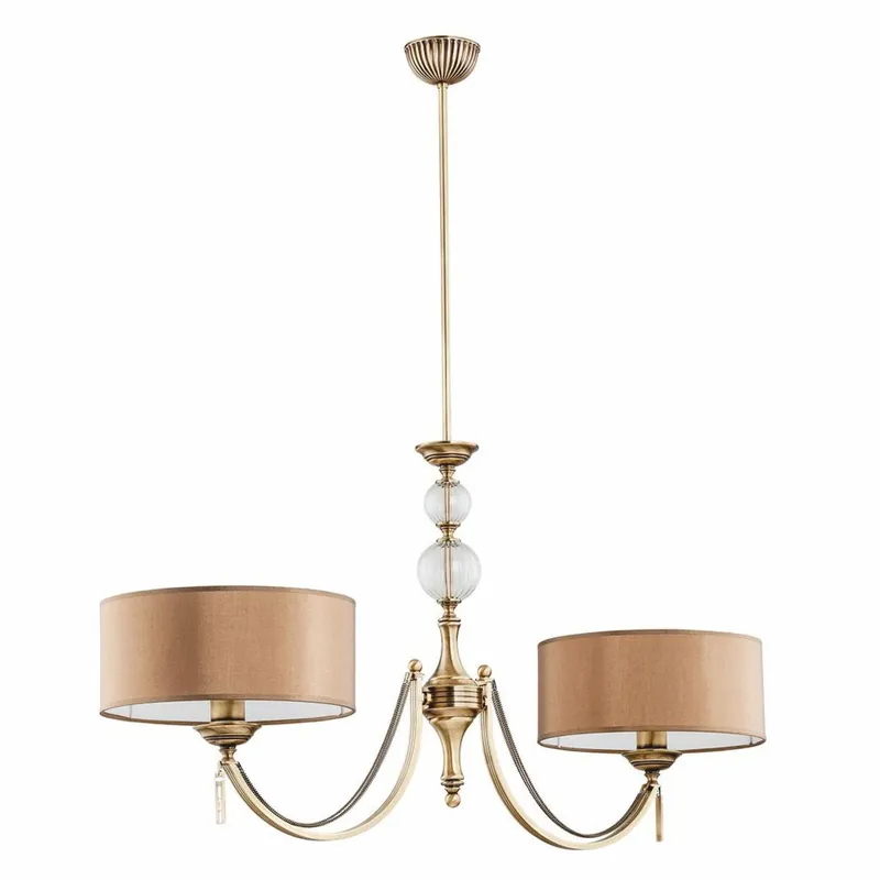 Casa Padrino luxury baroque hanging lamp brass with patina / brown 99 cm Must-Have