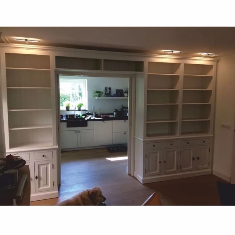 Neue Ware Casa Padrino country style bookcase white 450 x 40 x H. 260 cm - Country style furniture